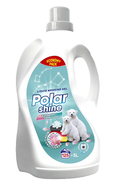 Гель для прання POLAR SHINE 2 в 1 універсальний, 5 л.
